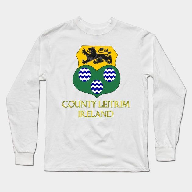 County Leitrim, Ireland - Coat of Arms Long Sleeve T-Shirt by Naves